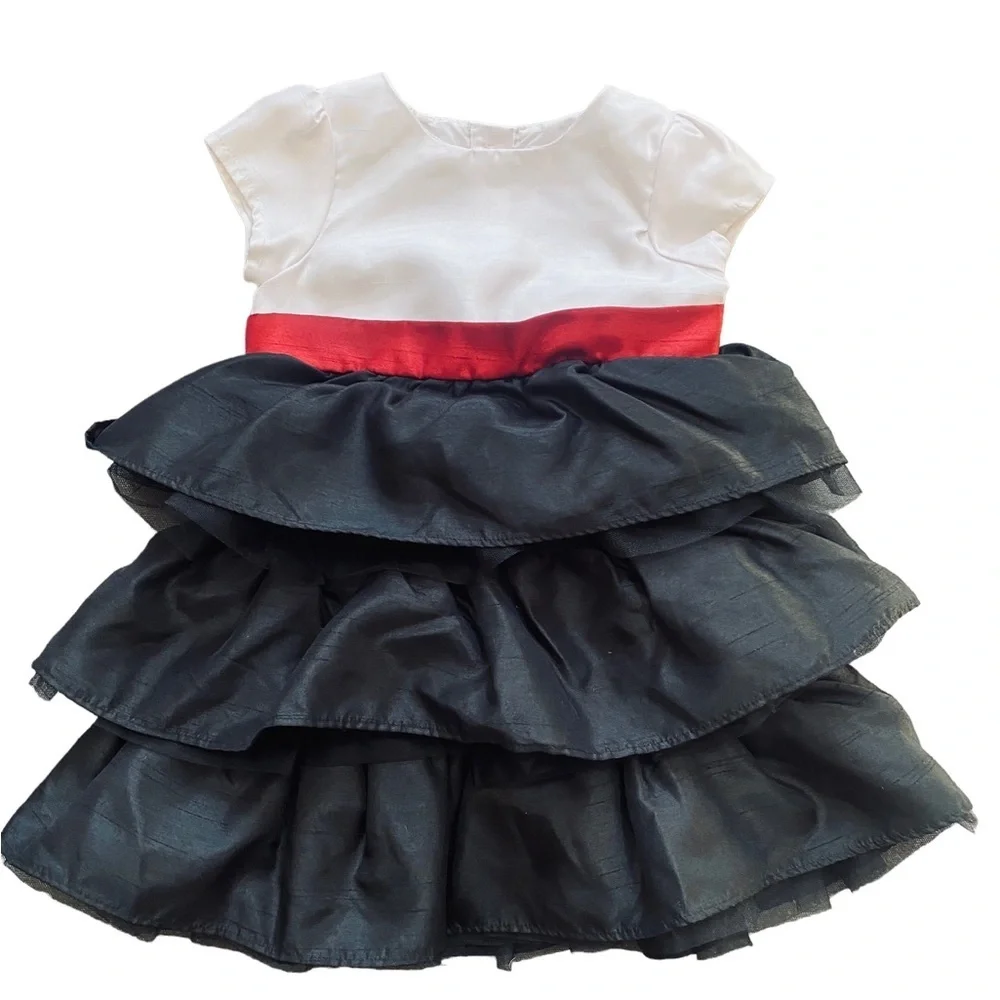 Gymboree Toddler Girl’s Holiday Tiered Ruffle Dress Size 2T